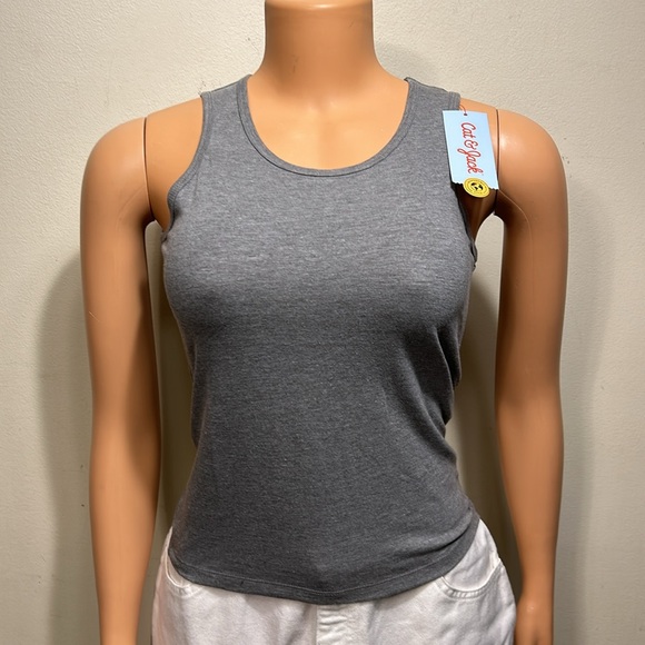 Cat & Jack Girls Tank Top Gray sleevless size S 6/7 New with Tags - Picture 8 of 12